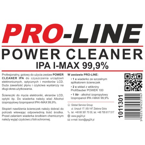 POWER CLEANER IPA zestaw do czyszczenia elektroniki optyki i monitorów PRO-LINE PRO-LINE