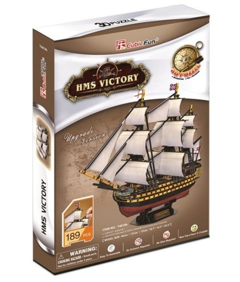 Puzzle 3D Żaglowiec HMS Victory Cubic Fun