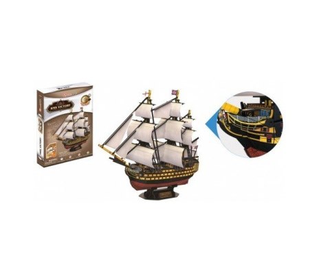 Puzzle 3D Żaglowiec HMS Victory Cubic Fun