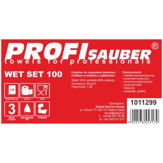 Ściereczki w wiaderku do nasączania z dozownikiem ProfiSauber WET SET 100 PROFI SAUBER