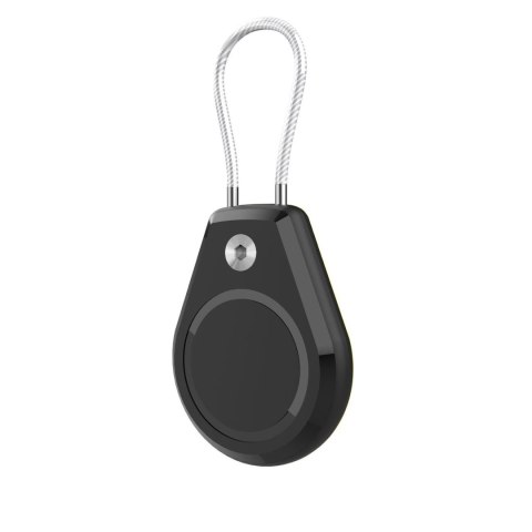 Etui wodoodporne na lokalizator Apple AirTag ze stalową linką - czarne HURTEL