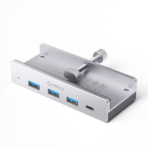 Hub MH4PC montowany na zacisk USB-C / USB-A USB-C - srebrny ORICO