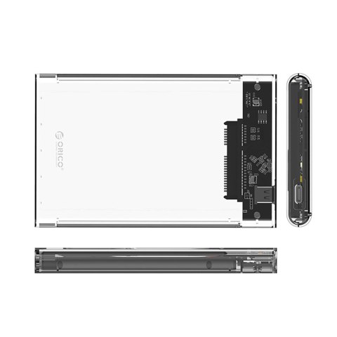 Kieszeń obudowa na dysk 2139C3 2.5'' HDD / SSD USB-C 5Gb/s - przezroczysta ORICO