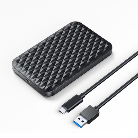 Kieszeń obudowa na dysk 2520C3-V1 2.5'' HDD / SSD USB-C 5Gb/s - czarna ORICO
