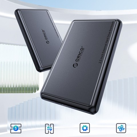 Kieszeń obudowa na dysk DDL25-C3 2.5'' HDD / SSD USB-C 5Gb/s - czarna ORICO