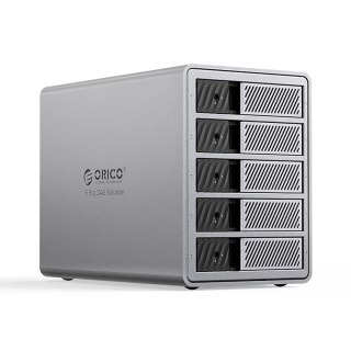 Macierz dyskowa 9858T3 z Thunderbolt 3 na 5 dysków 2.5'' / 3.5'' SATA HDD / SSD - szara ORICO