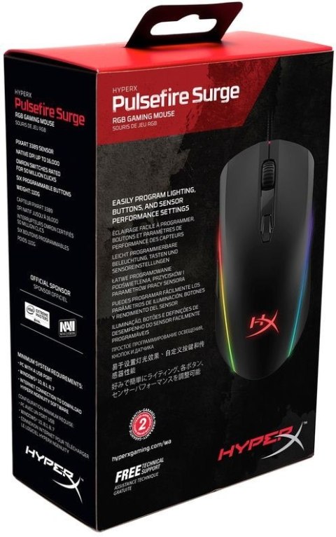 Mysz Pulse fire Surge czarna HyperX