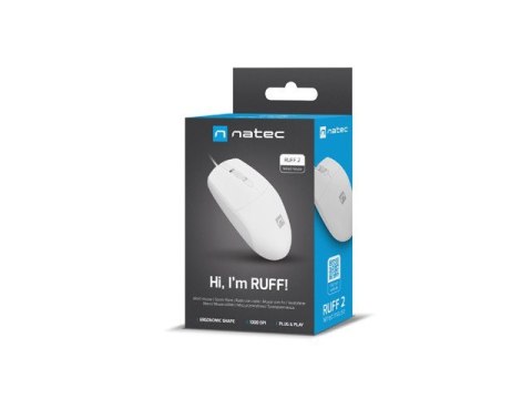 Mysz Ruff 2 1000 DPI Biała Natec
