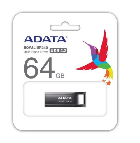 Pendrive UR340 64GB USB3.2 Gen1 Czarny Adata