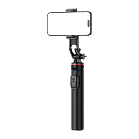 Selfie stick teleskopowy z pilotem stojak tripod na telefon 1.3m aluminium - czarny HURTEL