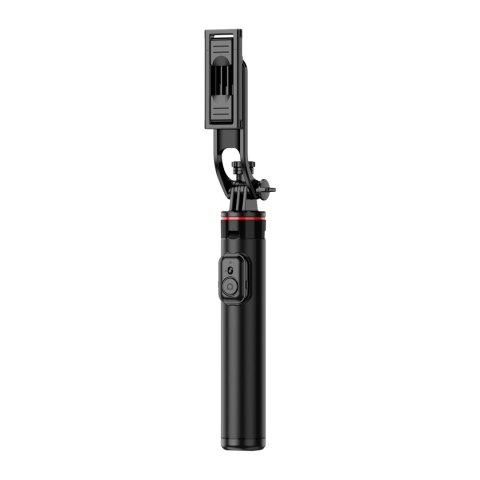 Selfie stick teleskopowy z pilotem stojak tripod na telefon 1.3m aluminium - czarny HURTEL