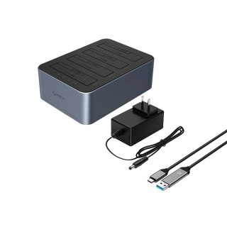 Stacja dokująca 6646C3-C z klonowaniem offline na 4 dyski 2.5'' / 3.5'' SATA HDD / SSD - szara ORICO