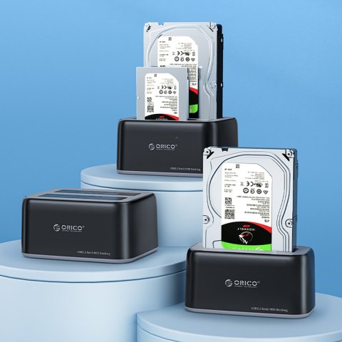 Stacja dokująca 6829C3 na 2 dyski 2.5'' / 3.5'' SATA HDD / SSD - czarna ORICO