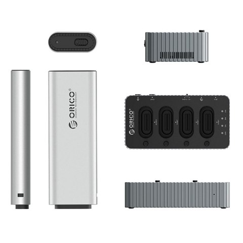 Stacja dokująca IT48N-C z funkcją klonowania na 4 dyski M.2 NVME - szara ORICO