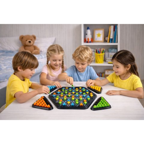 Gra Strategiczna Rodzinna Edukacyjna Puzzle Geometryczne Trójkąty LEAN TOYS