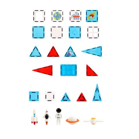 Klocki Konstrukcyjne Magnetyczne Okienka Kosmiczne 90 el. LEAN Toys