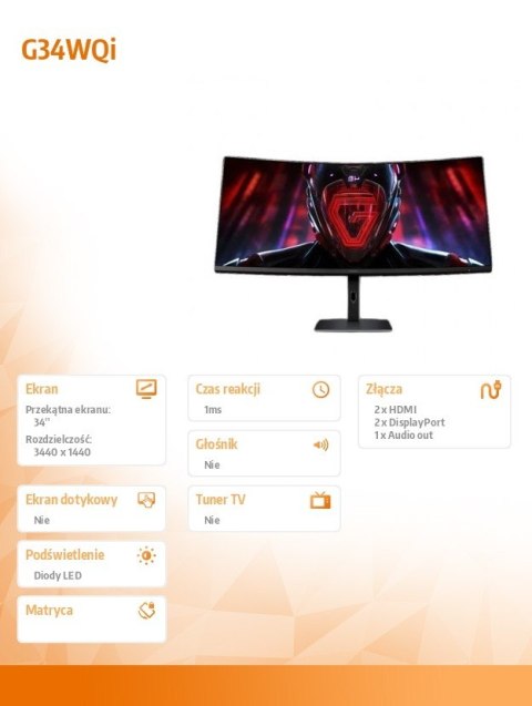 Monitor Gaming Curved G34WQi EU XIAOMI