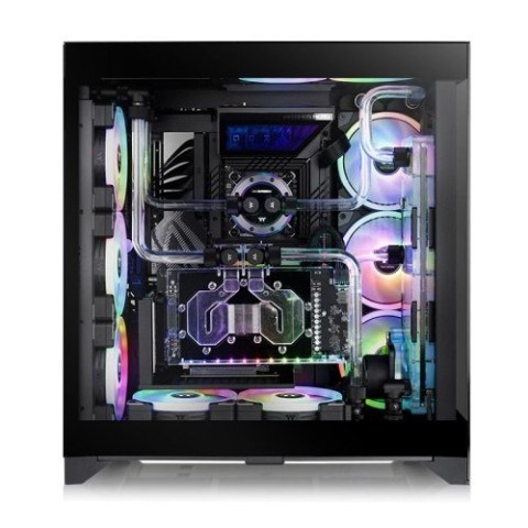 Obudowa CTE E600 MX Tempered Glass, szklany bok - Czarna Thermaltake