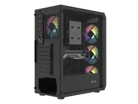 Obudowa Fury Shobo SH4F RGB Midi Tower z oknem Czarna Natec