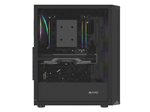 Obudowa Fury Shobo SH4F RGB Midi Tower z oknem Czarna Natec