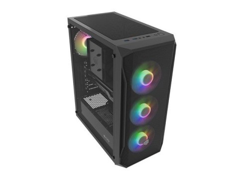Obudowa Fury Shobo SH4F RGB Midi Tower z oknem Czarna Natec
