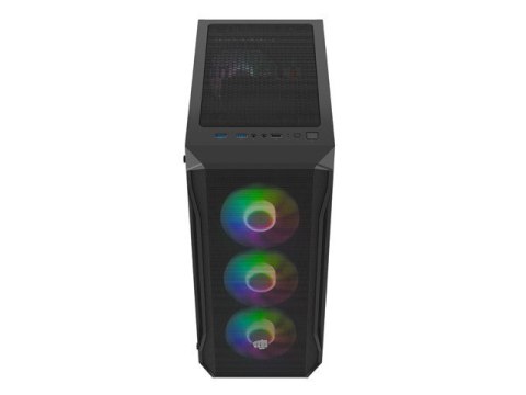 Obudowa Fury Shobo SH4F RGB Midi Tower z oknem Czarna Natec