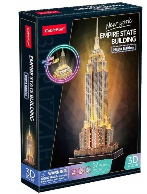 Puzzle 3D 37 elementów Empire State Building Cubic Fun