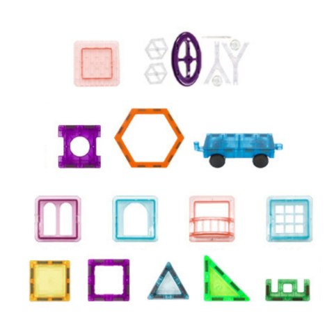 Zestaw Klocki Mgnetyczne Konstrukcyjne Edukacyjne Kolorowe 70el LEAN Toys