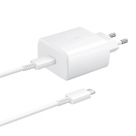 Ładowarka sieciowa Samsung EP-TA845EWE 45W z kablem USB-C 1.8m - biała SAMSUNG