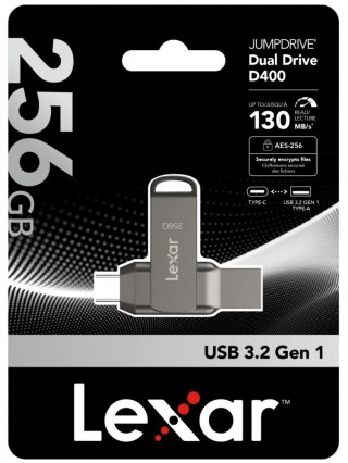 Pendrive Dual Drive D400 256GB USB-C/A 3.1 130MB/s Lexar