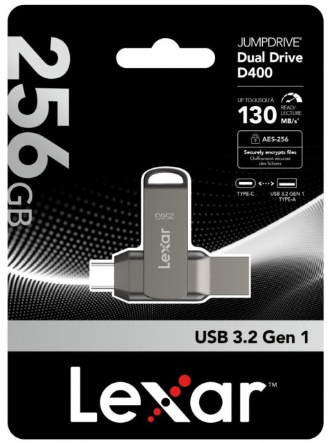 Pendrive Dual Drive D400 256GB USB-C/A 3.1 130MB/s Lexar