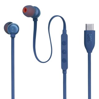 Słuchawki dokanałowe przewodowe JBL Tune 310C USB-C - niebieskie JBL