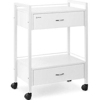 Wózek pomocnik kosmetyczny fryzjerski 2 szuflady 2 półki 62.5 x 40 x 85.5 cm Physa