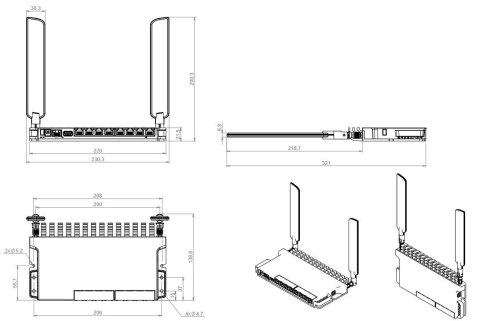 Router 802.11a xWi-Fi6L009UiGS-2HaxD-IN MikroTik