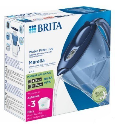 Dzbanek filtrujący Marella 2.4l + 3 wkłady Pure Performance Brita