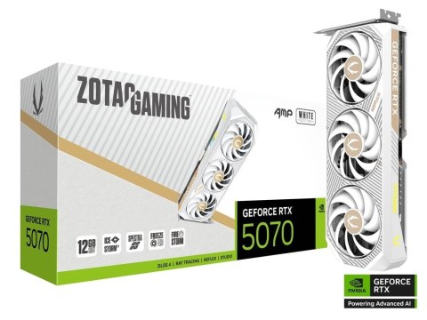Karta graficzna GeForce RTX 5070 AMP 12GB GDDR7 192bit 3DP/HDMI biała ZOTAC