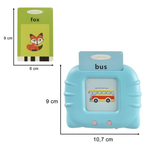 Nauka języka angielskiego czytnik kart do nauki słówek fiszki niebieski Kik Sp. z o. o. Sp. k.