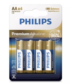 Baterie alkaliczne premium AA x4 Philips