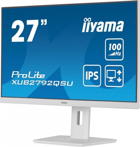 Monitor 27 cali ProLite XUB2792QSU-W6 IPS,QHD,HAS(150mm),100Hz,4xUSB3.2,SLIM IIYAMA