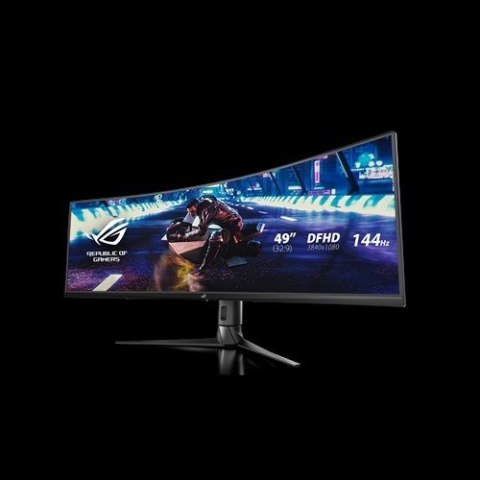 Monitor 49 XG49VQ VA 32:9 (3840 x 1080) ROG Strix 144Hz 4ms 1200nit 125% sRGB HDR400 HDMI DP USB B 2xUSB3.0 GŁOŚNIK Asus