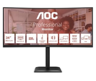 Monitor CU34E4CV 34 cale 120Hz Curved VA HDMIx2 DP RJ45 HAS Głośniki AOC
