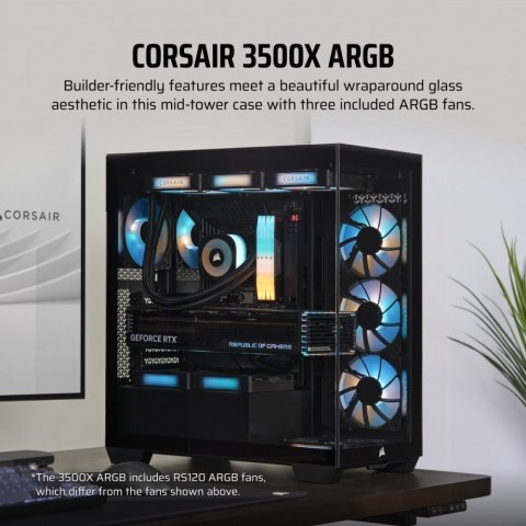 Obudowa 3500X ICUE LINK RGB TG Mid-Tower czarna Corsair
