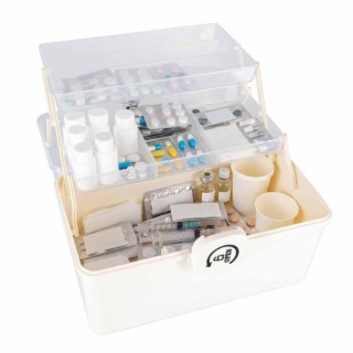 Organizer na leki pojemnik pudełko kasetka apteczka duży XXL na zamek skrzynka 34,5x23x22 cm Kik Sp. z o. o. Sp. k.