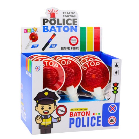 Sygnalizator Policyjny Lizak Dla Dzieci Stop Go Światło LEAN TOYS