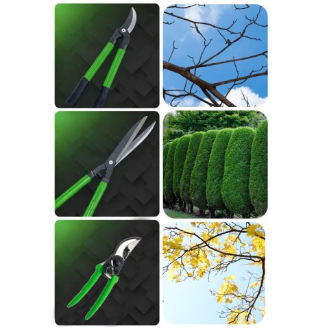 Zestaw Sekatorów Ogrodowych Do Gałęzi Żywopłotu Etui 3szt. LEAN
