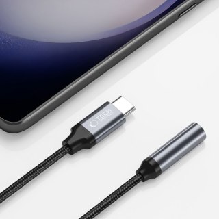 Adapter przejsciówka USB-C - mini jack 3.5mm - czarny Tech-Protect