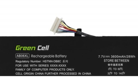 Bateria AB06XL 7,7V 3600mAh do HP Envy 13-AD Green Cell