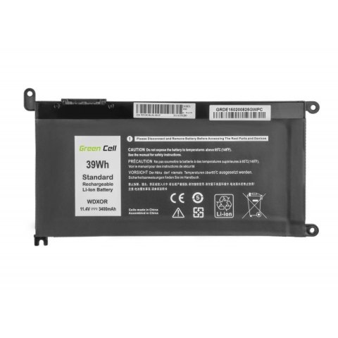 Bateria do Dell WDXOR 11,4V 3400mAh Green Cell