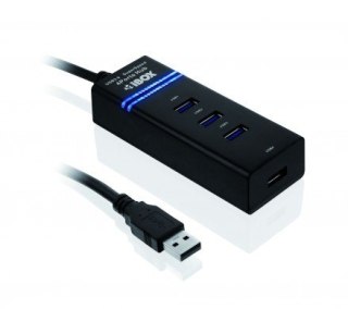 Hub USB 3.0 IUH3FB (4xUSB 3.0) czarny IBOX