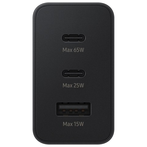 Ładowarka sieciowa 2x USB-C i 1x USB PPS PD 65W QC 3.0 AFC FCP czarny SAMSUNG
